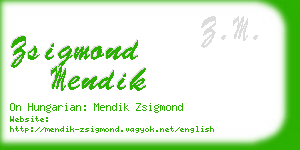 zsigmond mendik business card